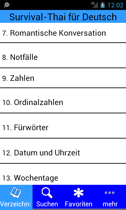 Survival-Thai für Deutsch Screen 2