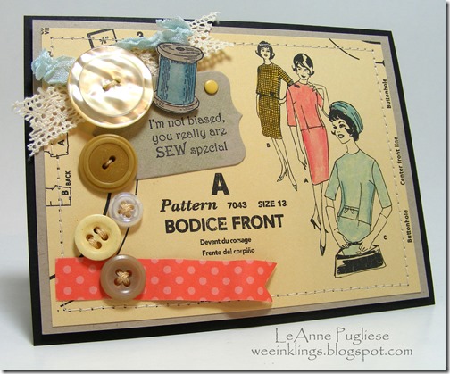 LeAnne Pugliese Wee Inklings Vintage Sewing Card