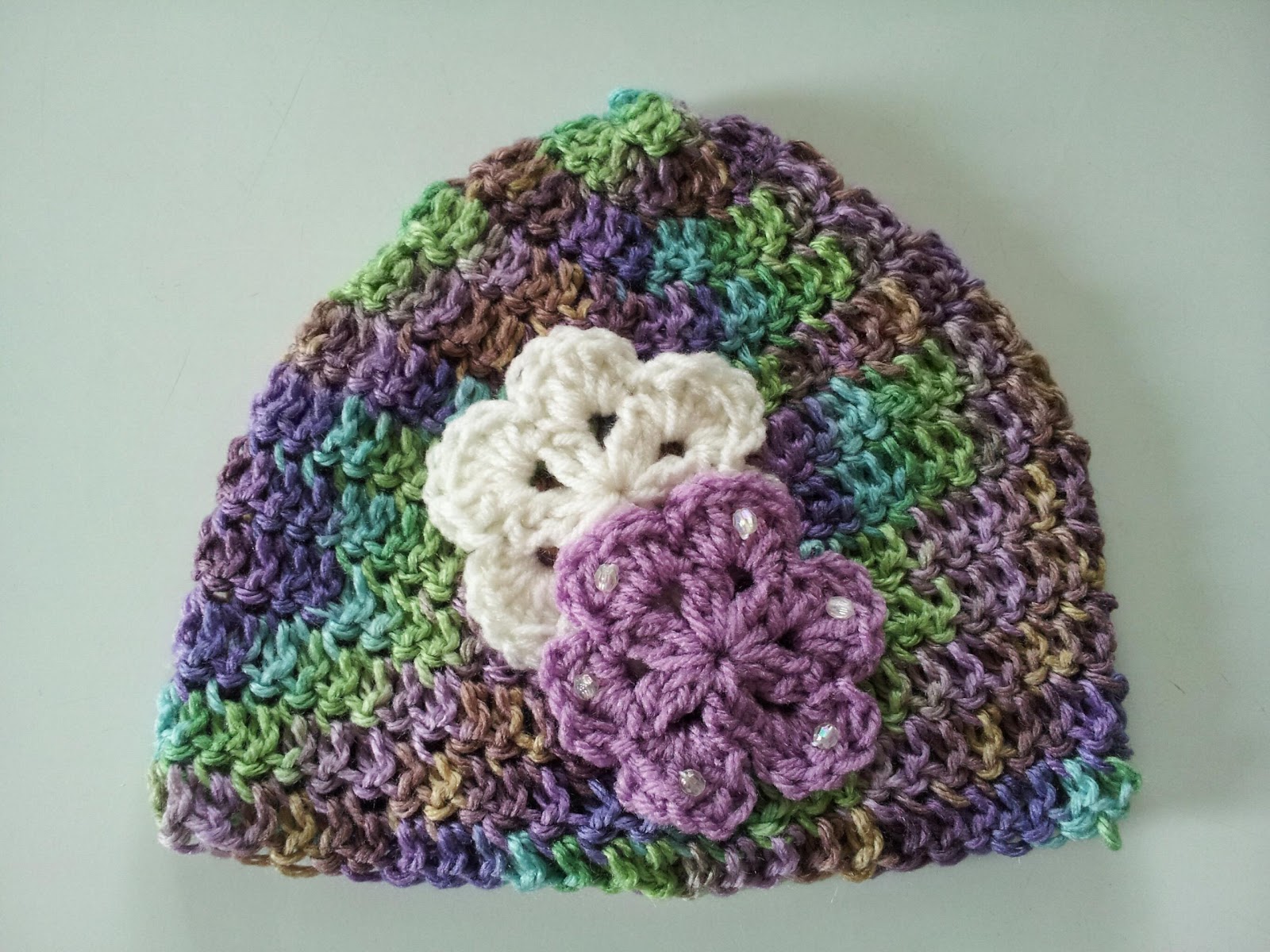 Dusty's Country Crochet Child Flower Beanie10