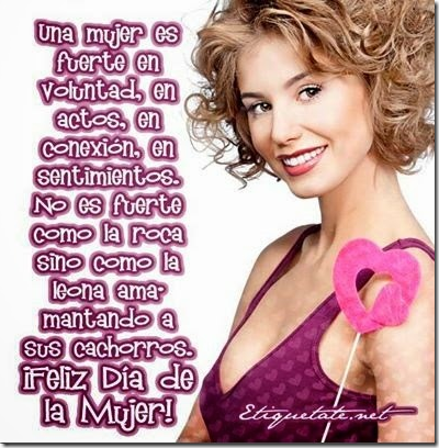 Feliz día internacional de la mujer