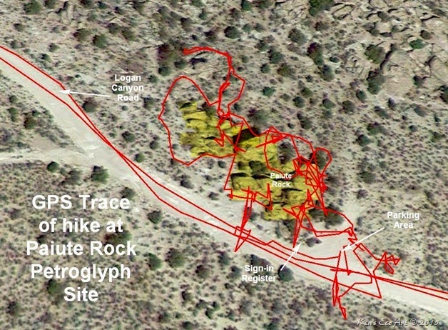 Hiking Route at Paiute Rock-2 Hiking Route at Paiute Rock-2