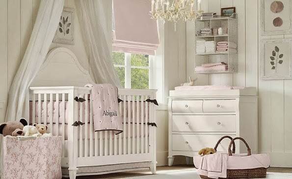 White-Pink-Color-Theme-Baby-Nursery-Room