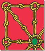 Escudo de Navarra - detalle de las cadenas doradas