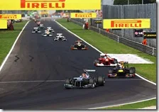 Schumacher nel gran premio d'Italia 2012