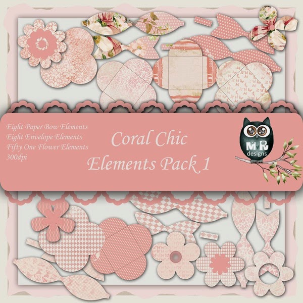Coral Chic Elements Front Sheet Pack 1