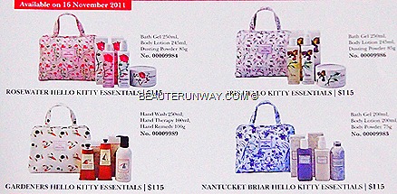 Crabtree & Evelyn X Hello Kitty Limited Edition Christmas Sets Rosewater, Gardners, Nantucket