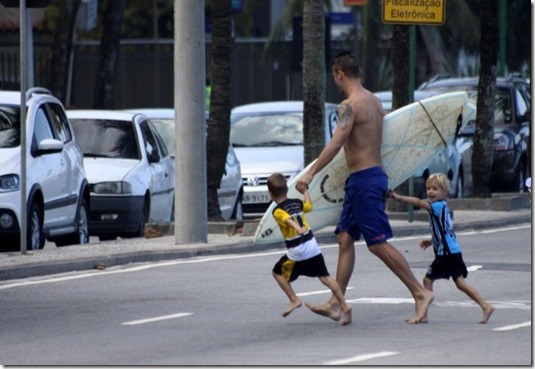 Rodrigo Hilbert e os filhos