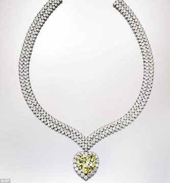 47.14-carat yellow diamond necklace pendant