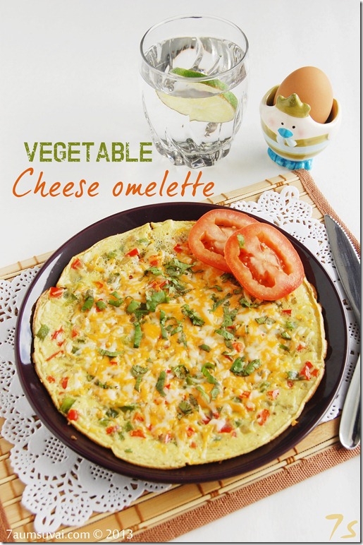 Vegetable cheese omelette