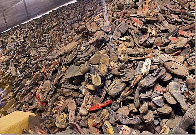 Mountain of shoes from Auschwitz