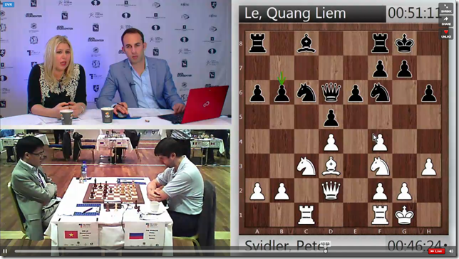 Le vs Svidler, Game 2, Rd 4, FIDE World Cup 2013