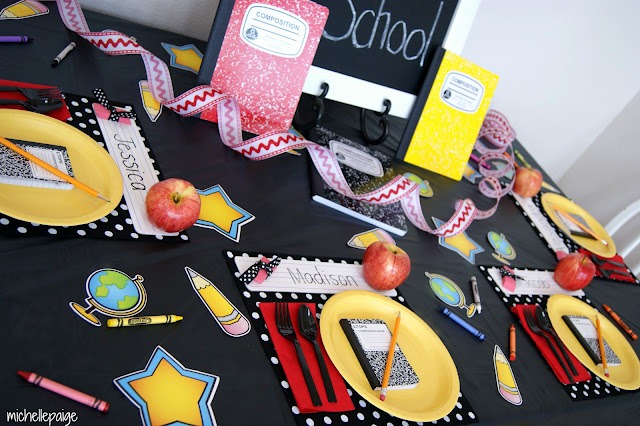 Back to school table spread