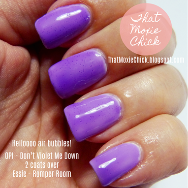 That Moxie Chick: OPI - Don’t Violet Me down - Sheer tint review & Swatches