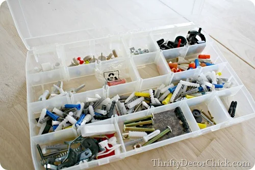 tackle box for screws and nails