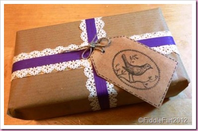 Kraft Paper and Tag gift wrap