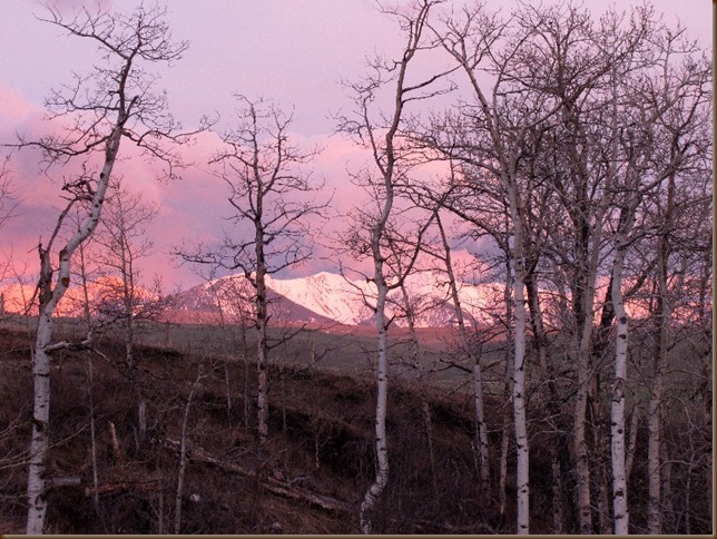 Sunrise on the West Boulder Mtns
