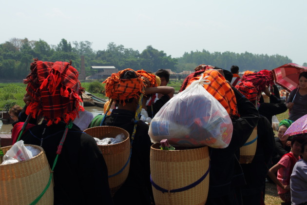 Colourful Headgear of the tribal people of Inle Lake, Burma