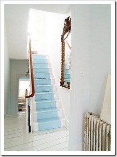 piso pintado escada