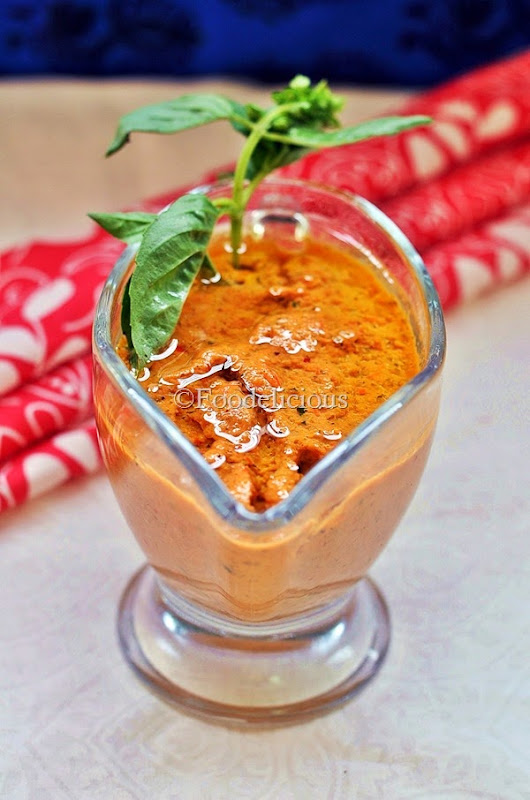 Foodelicious-Red Bell Pepper-Tomato-Basil sauce