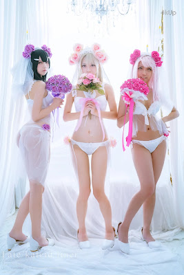 Coser@沖田凜花Rinka & 鈴鈴Yakira & 鬼姬Oni Hime – Wedding Bikini ver. (Fate kaleid liner プリズマ☆イリヤ)