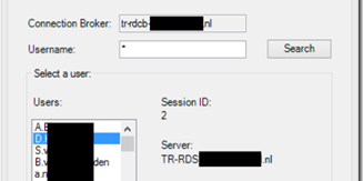 RDS User Session Control GUI tool