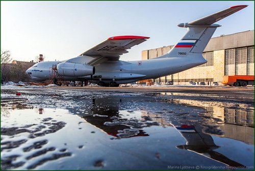 Фотографии тяжелого военно-транспортного самолета Ил-76МД-90А.