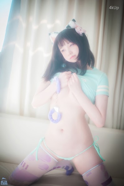 [BLUECAKE] Bambi (밤비) Naughty Cats Pink & Mint RED
