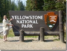Sept 4, 2012: Ken presents the Yellowstone sign