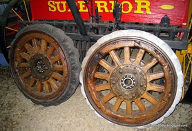 Wooden Wheels with Solid Rubber Tires