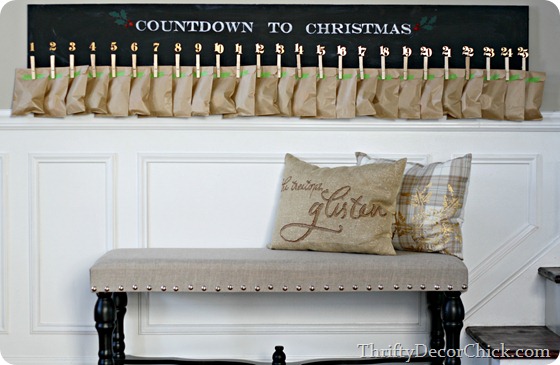 Pottery barn wood advent knock off