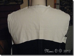 Back stay installed onto the wrong side of the sewn back piece.