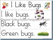 Pocket Chart Printables I Like Bugs