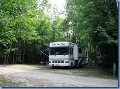 7118 Restoule Provincial Park - Kettle Point Campground - our motorhome in our campsite # 404