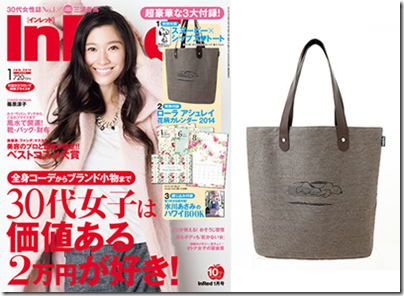 In Red (2014 Jan Issue) with Snoopy tote