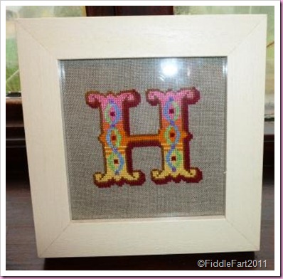 cross stitch initial H