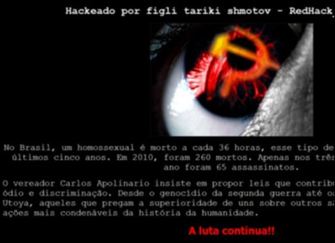 hackers site Carlos Apolinário (DEM)
