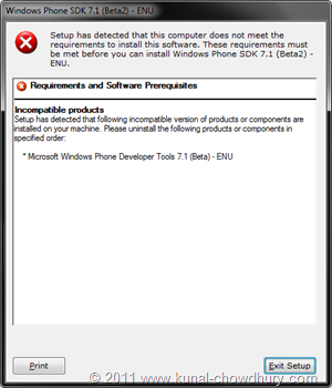 WP7.1 Mango SDK Beta 2 Installation Screen 2 WP7.1 Mango SDK Beta 2 Installation Screen 2