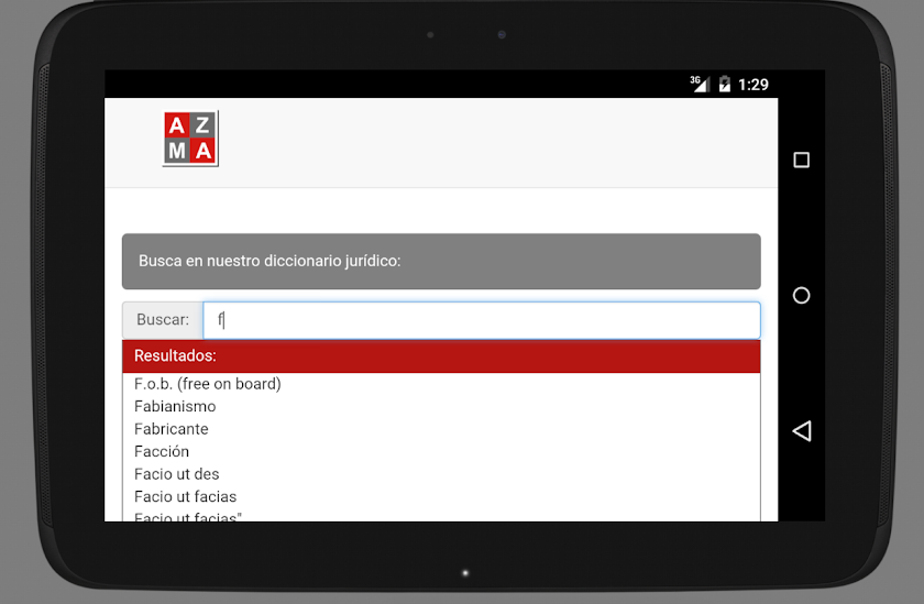 Diccionario Jurídico Screen 3