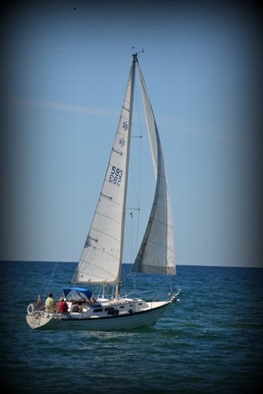 Sailboat on Lake Michigan