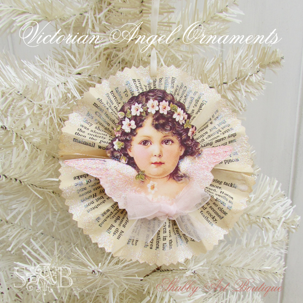 Shabby Art Boutique Victorian Angel Ornament 1