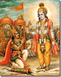 Krishna speaking the Gita