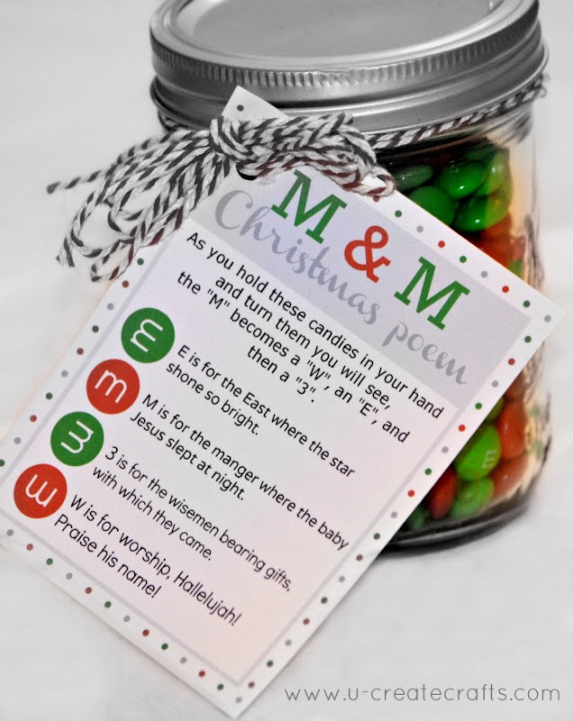 M&M Christmas Printable Poem - Savings Tips - SavingsMania