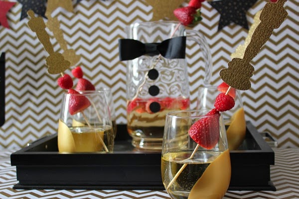 Gold Paint Dipped Wine Glasses