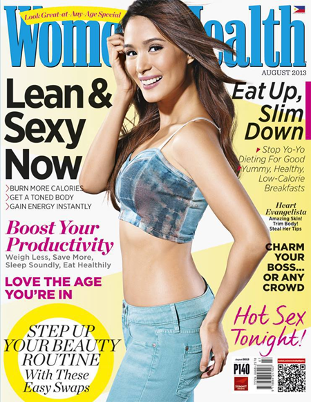 Heart Evangelista on Women's Health Ph Aug 2013 cover
