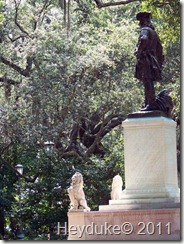 Savannah Statue at a park off of Drayton street
