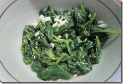 sauteed spinach, 240baon