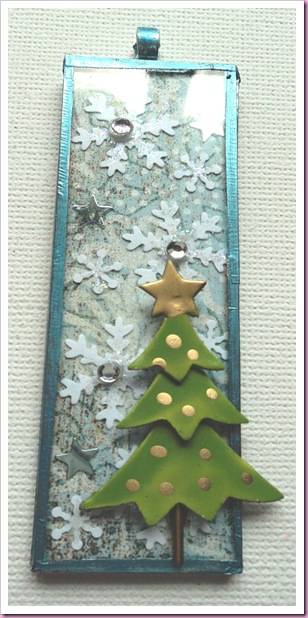 Microscope Slide Christmas Decoration Pendant