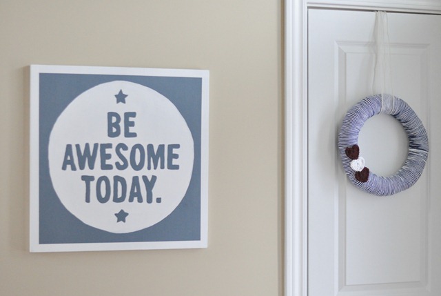 Valetine's Wreath Crochet Hearts Be Awesome Today Sign