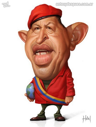La caricatura de Hugo Chavez