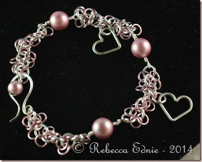 pearls n hearts bracelet